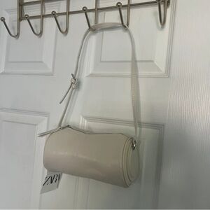 NWT Zara Mini Shoulder Bag off white pleather